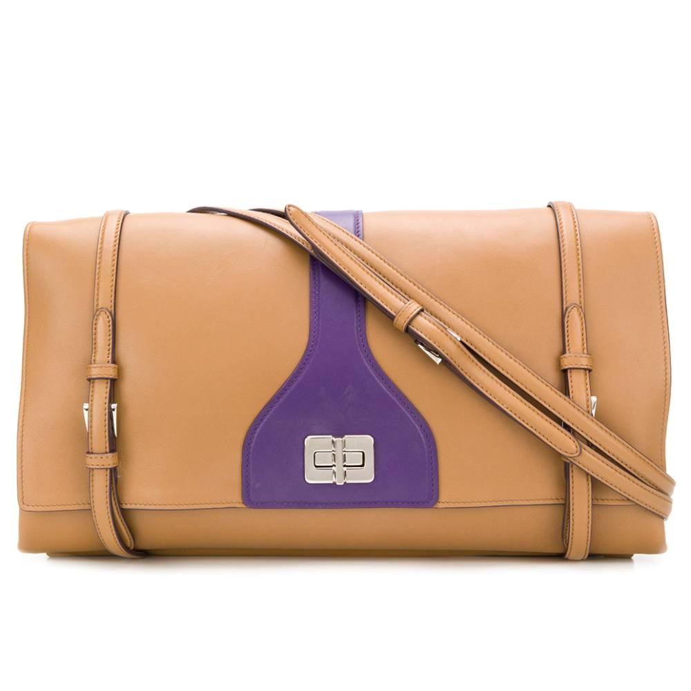 Beige Leather Prada Crossbody Bag
