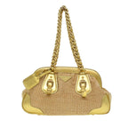 Beige Leather Prada Shoulder Bag