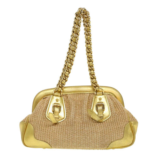 Beige Leather Prada Shoulder Bag