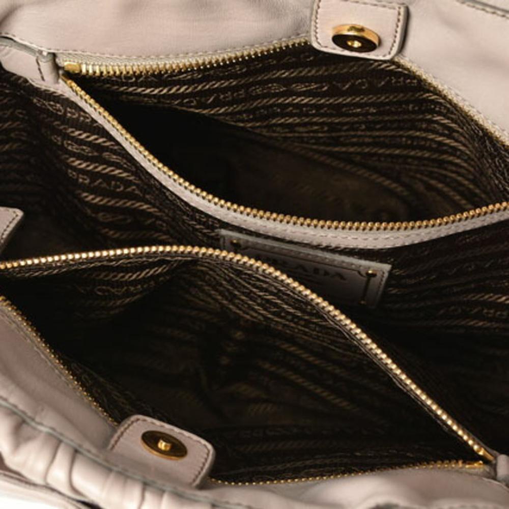 Beige Leather Prada Shoulder Bag