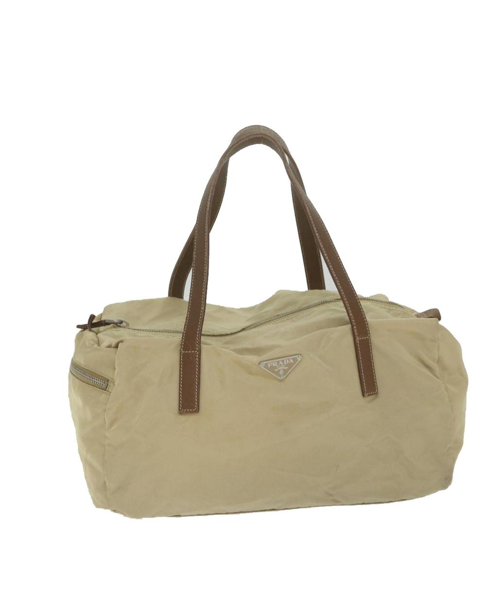 Beige Nylon Prada Handbag