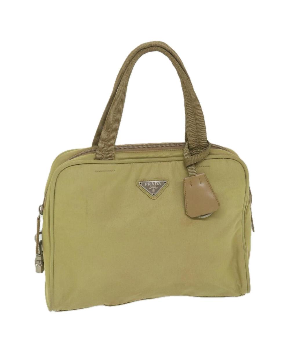 Beige Nylon Prada Handbag