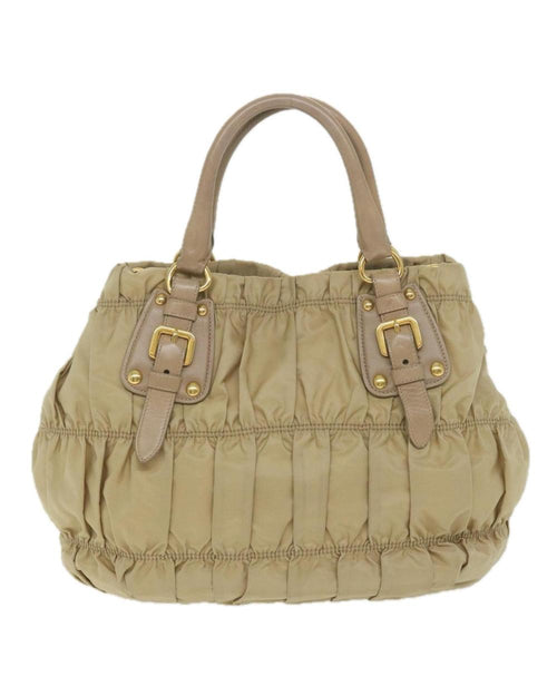Beige Nylon Prada Handbag