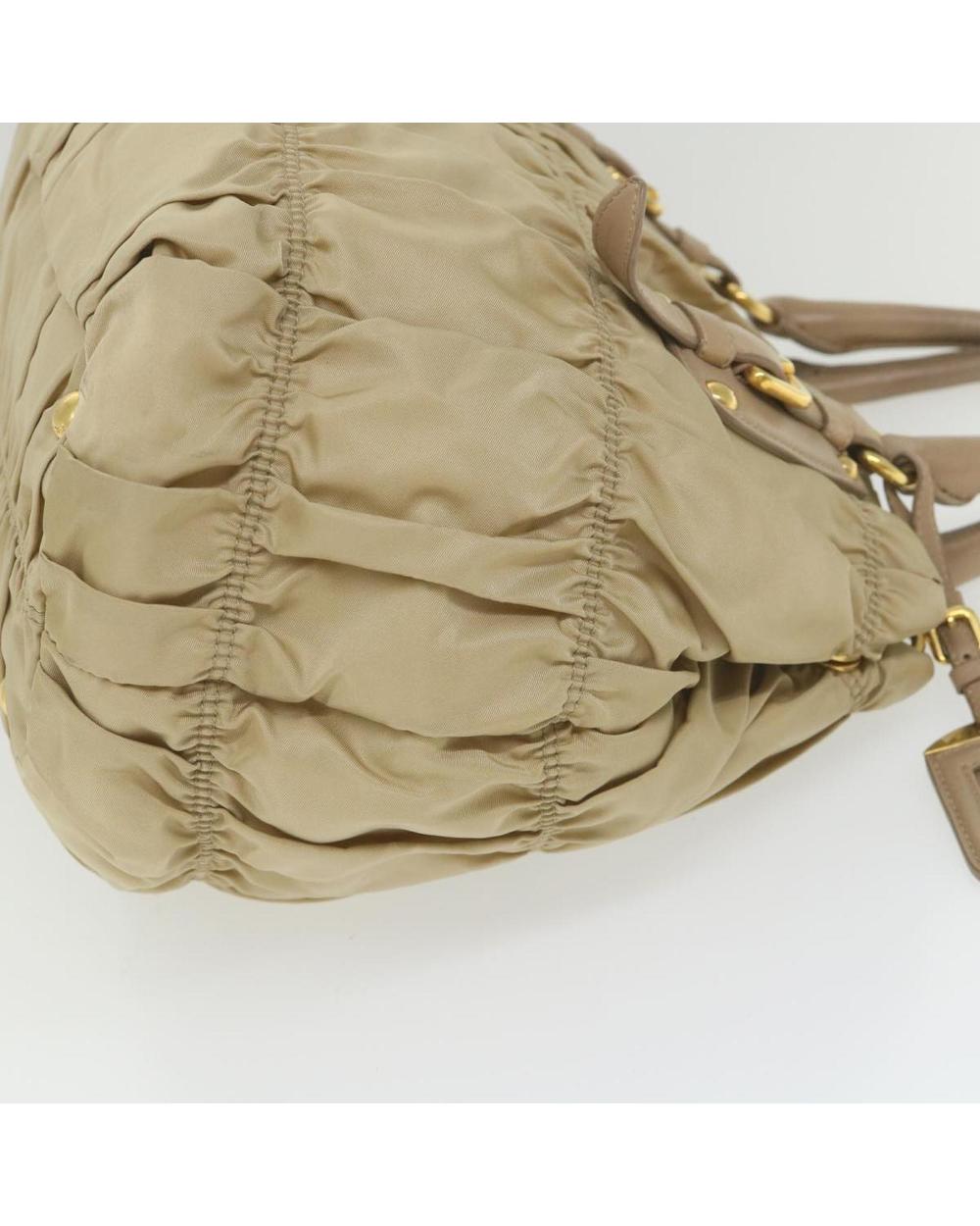 Beige Nylon Prada Handbag