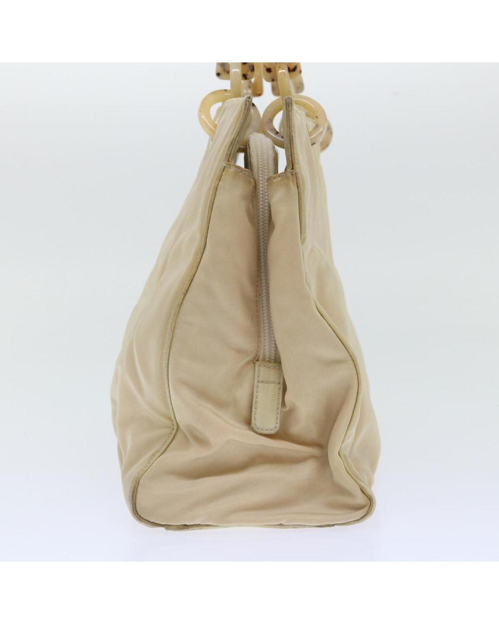 Beige Nylon Prada Handbag