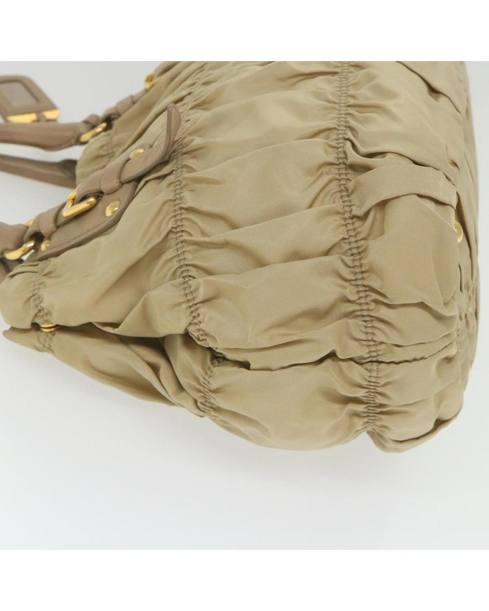 Beige Nylon Prada Handbag