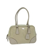 Beige Nylon Prada Shoulder Bag