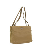 Beige Nylon Prada Shoulder Bag