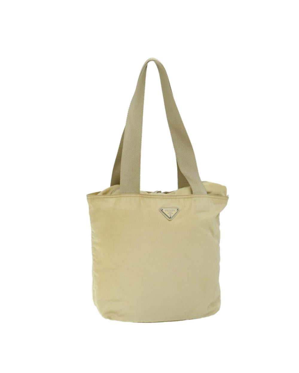 Beige Nylon Prada Shoulder Bag