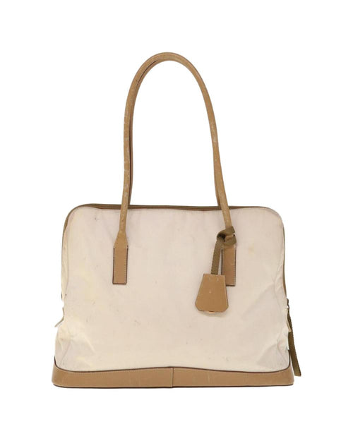 Beige Nylon Prada Shoulder Bag