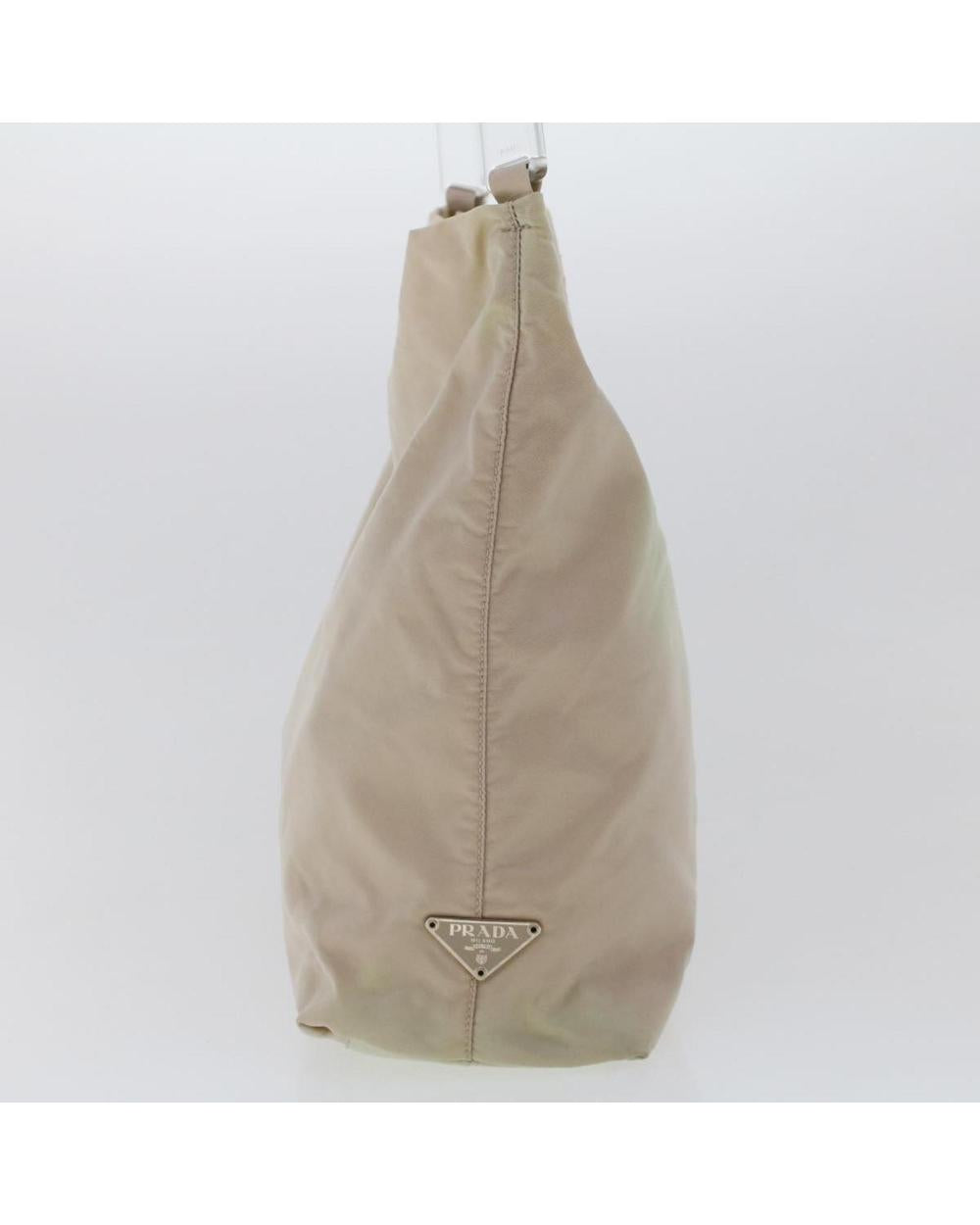 Beige Nylon Prada Shoulder Bag