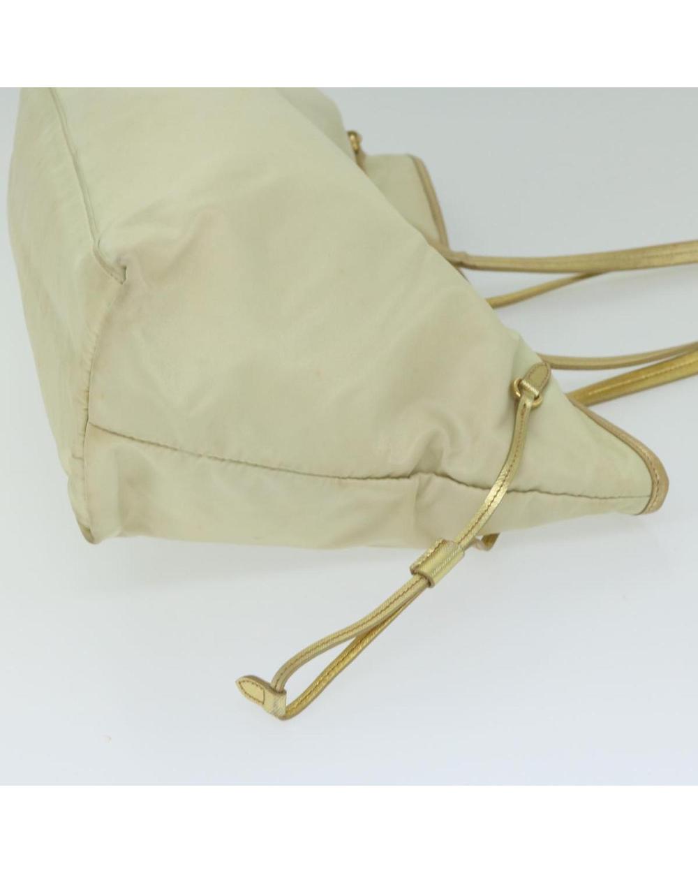 Beige Nylon Prada Shoulder Bag