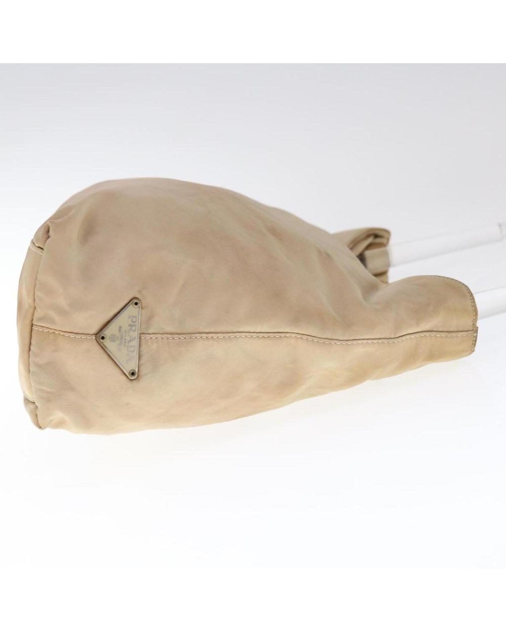 Beige Nylon Prada Shoulder Bag