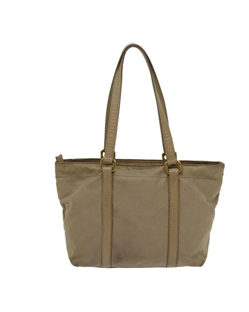 Beige Nylon Prada Tote