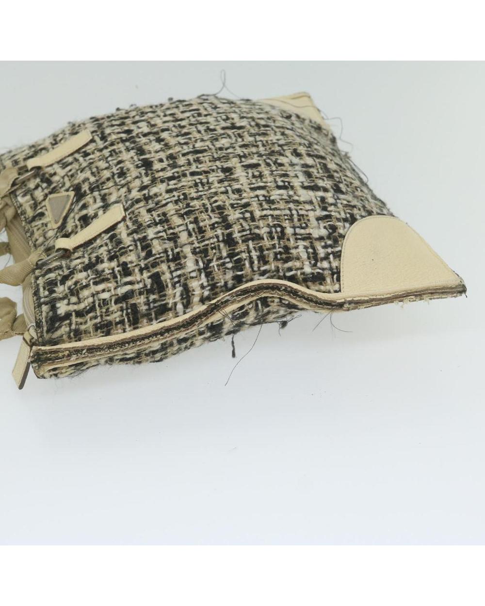 Beige Wool Prada Handbag