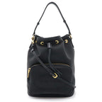 Black Canvas Prada Bucket Bag