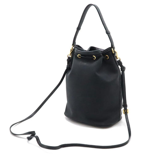 Black Canvas Prada Bucket Bag