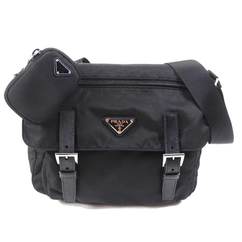 Black Canvas Prada Shoulder Bag