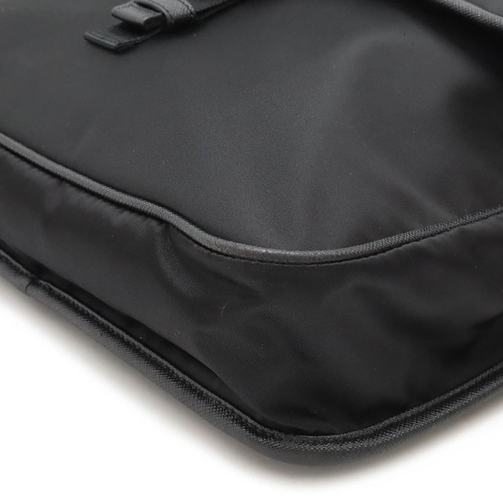 Black Canvas Prada Shoulder Bag