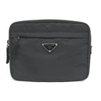 Black Fabric Prada Belt Bags
