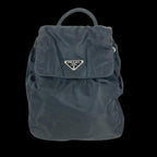 Black Fabric Prada Backpack