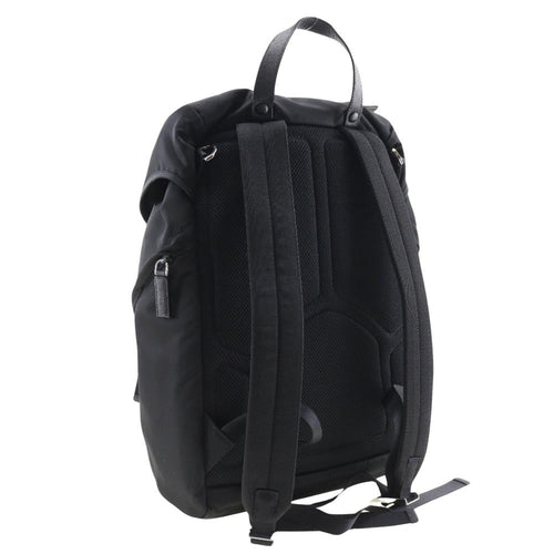 Black Fabric Prada Backpack
