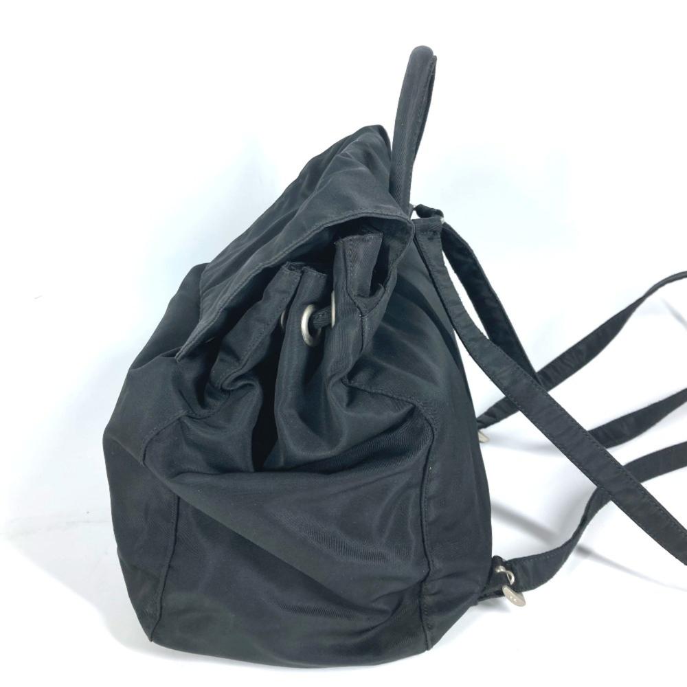 Black Fabric Prada Backpack