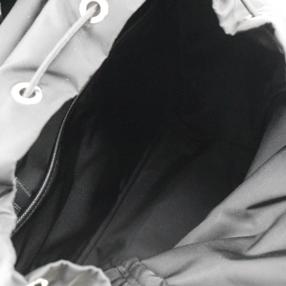 Black Fabric Prada Backpack