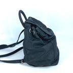 Black Fabric Prada Backpack