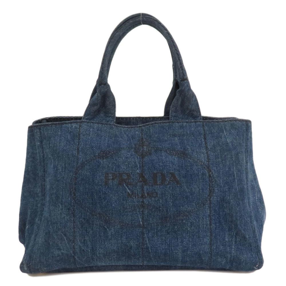 Black Fabric Prada Canapa Tote