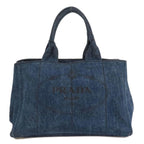 Black Fabric Prada Canapa Tote