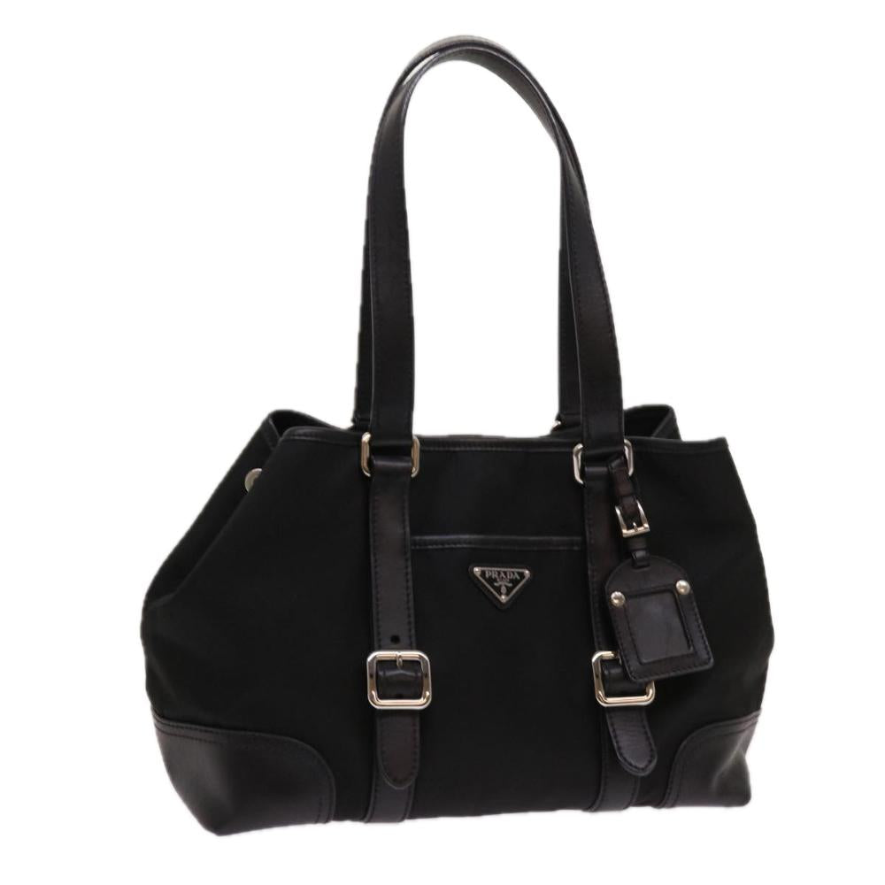 Black Fabric Prada Handbag
