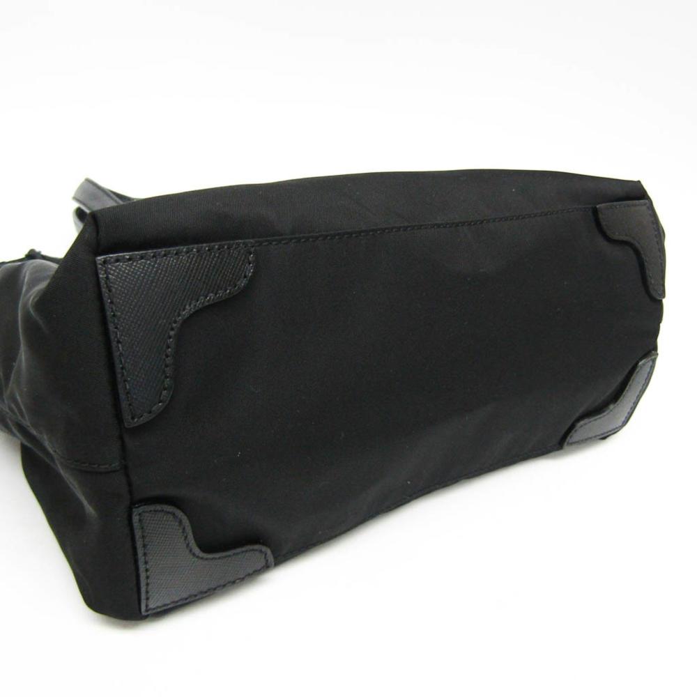 Black Fabric Prada Shoulder Bag