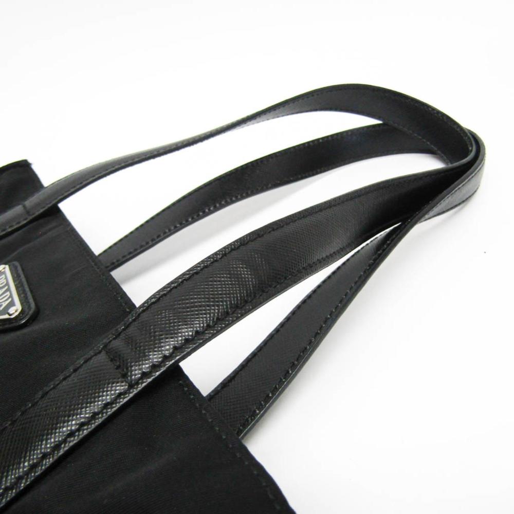 Black Fabric Prada Shoulder Bag