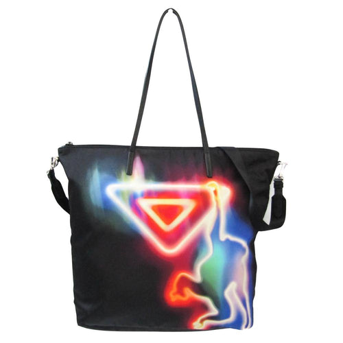 Black Fabric Prada Tote