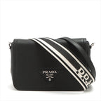Black Leather Prada Shoulder Bag