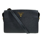 Black Leather Prada Shoulder Bag