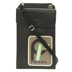 Black Leather Prada Shoulder Bag