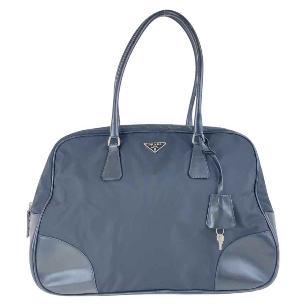 Black Leather Prada Tessuto