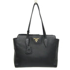 Black Leather Prada Shoulder Bag