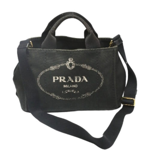 Black Leather Prada Handbag