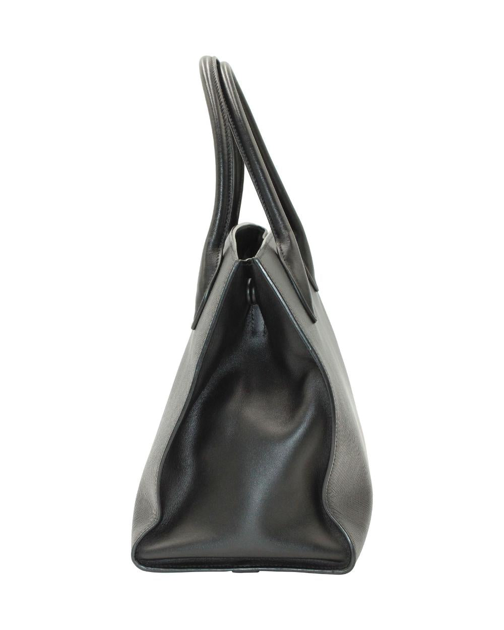 Black Leather Prada Tote