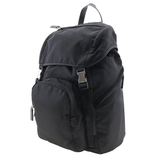 Black Leather Prada Backpack