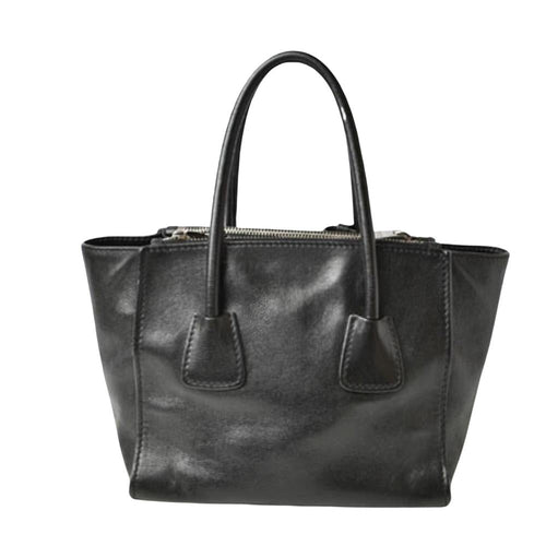 Black Leather Prada Shoulder Bag
