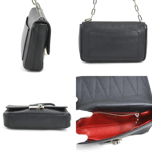 Black Leather Prada Shoulder Bag