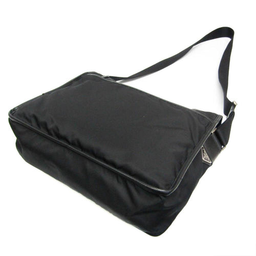 Black Leather Prada Shoulder Bag