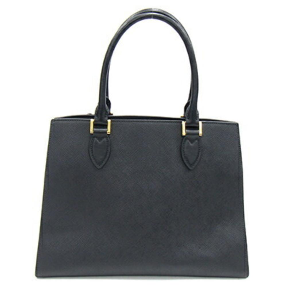 Black Leather Prada Handbag