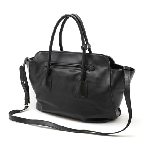 Black Leather Prada Handbag