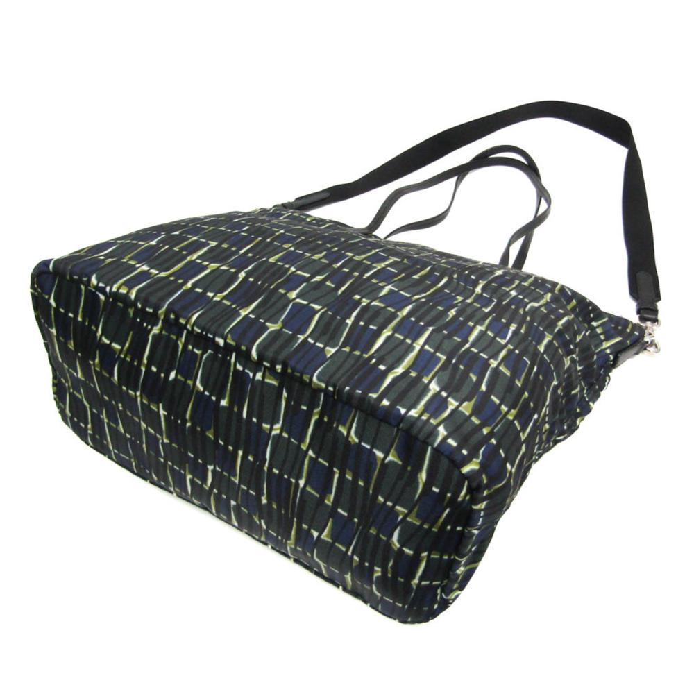 Black Leather Prada Tessuto