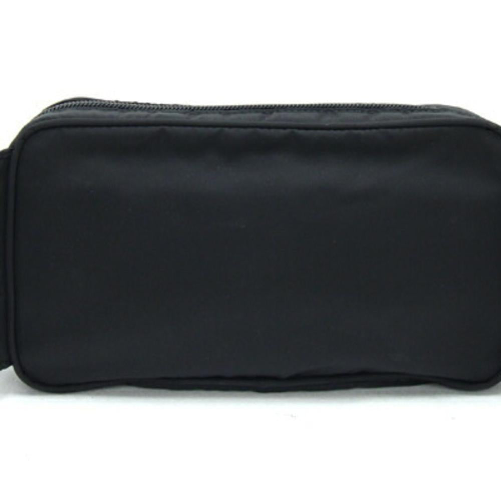 Black Leather Prada Belt Bags